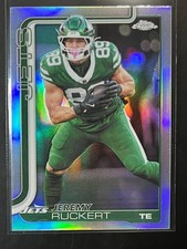 2025 Topps Chrome Football #239 Jeremy Ruckert - Silver Refractor, New York Jets