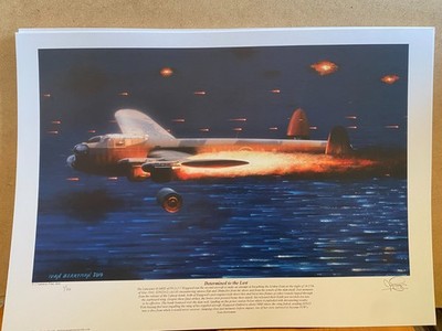 NO 1 ltd ed Dambuster Lancaster 617 sqd AVIATION art print Flt Lt J V Hopgood