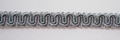 9 Yds. Vintage Conso Grey 1/2'' Gimp Braid Sewing Trim CB-2H