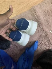 Real Alexander Mcqueen  Size 9 Color White With The Back Of It Blue 299￼￼￼￼