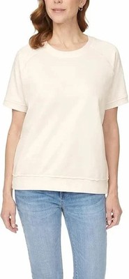 Buffalo Women's Effortless Essential Super Soft Terry Top, Cream, Size: XL, New