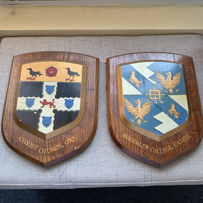 VTG Coat of Arms Plaques, Magdalen College, Christ Church Oxf. Heraldic Fine Art