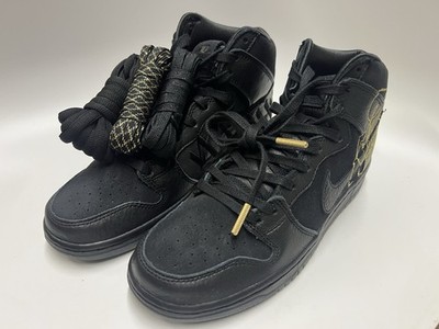 Nike SB Dunk High Pro QS Faust Black Metallic Gold DH7755-001 Size 6.5