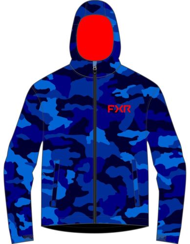 FXR Ride Youth Reversible Jacket Blue Camo - Picture 1 of 2