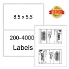 8.5 x 5.5 Half Sheet Shipping Labels 2 Per Sheet Rounded Self Adhesive Mailing