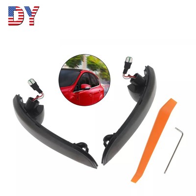 2Pcs Sequential LED Side Mirror Turn Signal Light for Ford C-Max 2015-2017 
