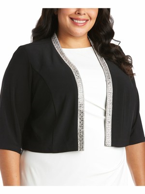 white bolero jacket plus size