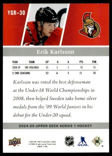 2024-25 UPPER DECK SERIES 1 HOCKEY YOUNG GUNS YG RENEWED -PICK FROM LIST- U-PICK - Picture 82 of 130