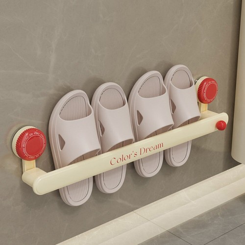 Punch-Free Slippers Storage Rack Wall Mounted Shoe Hangers Toilet - Picture 15 of 15