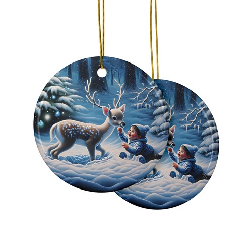 Childlike Collection Ceramic Ornaments, two-sided print - "Wonderland Friends" - Picture 7 of 13