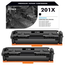 2 Pack CF400X Black Toner Cartridge For HP 201X LaserJet M252 M252dw MFP M277dw