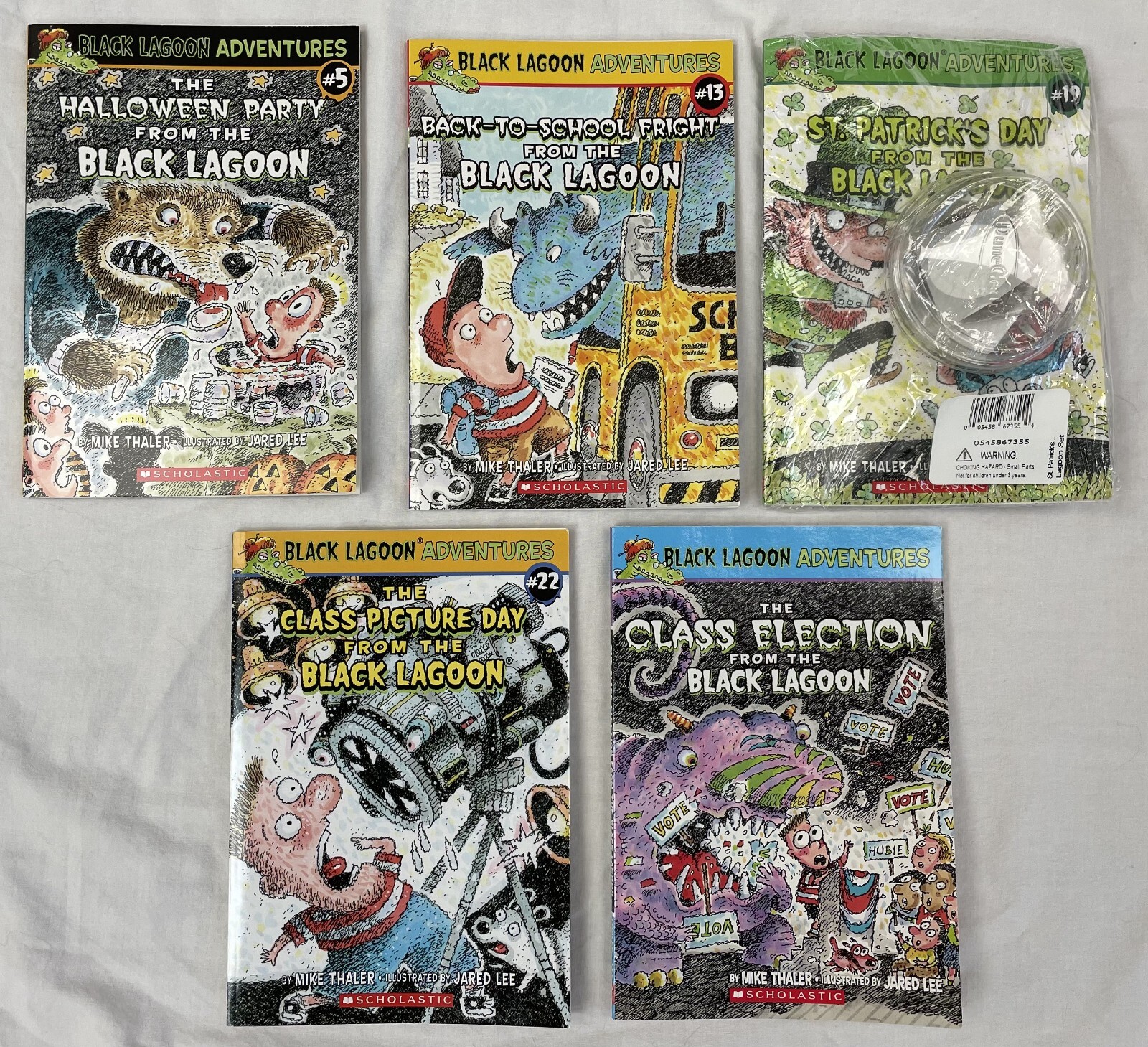 BLACK LAGOON ADVENTURES Series LOT of 5 paperback chapter books by Mike Thaler
