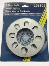 White Knight 106302 Wheel Spacers PAIR, 4 Lug 4"-4.5" B.C., 1/4" Thick