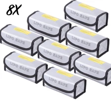 8pcs LiPo Battery Fireproof Explosion proof Guard Charging Safe Bag 185x75x60mm