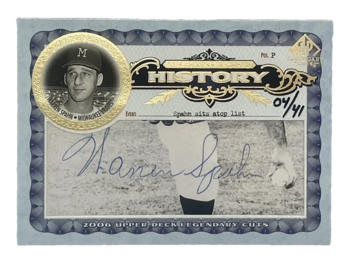 Upper Deck Warren Spahn Baseball Sports Trading Cards & Accessories