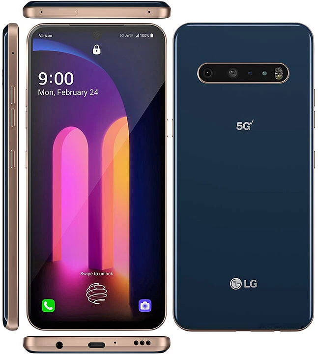 LG V60 ThinQ 5G 128GB Android Smartphone LM-V600TM (renovado (azul  elegante, 128 GB, solo T-Mobile)