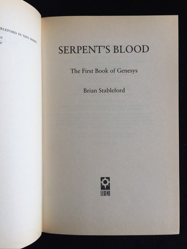 Serpent’s Blood by Brian Stableford (1995 - Hardcover - 1st Book Of Genesys VGC) - Picture 7 of 10