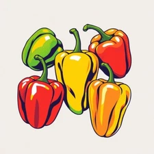 Digital Picture of abstract chillies art digital printable file