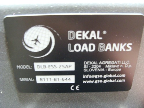 Dekal Portable AC Resistive Load Bank 28V 2500A Analog Panel P/N DLB-ESS-25AP - Picture 7 of 9