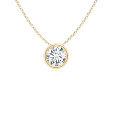 Solid Gold Birthstone Pendant Necklace