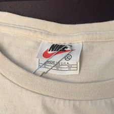 NIKE Patch Letter N Swoosh T Shirt Size XL Vintage White Tag Made in USA RaRE!