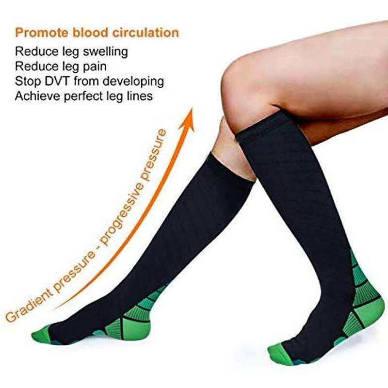 Flight Sock Leg AntiFatigue Compression Sleeve Varicose Vein Stocking