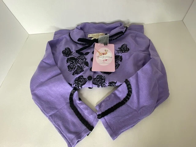 Wheels and Dollbaby Dita Von Teese Cardigan size 12AU Small NWT Lilac
