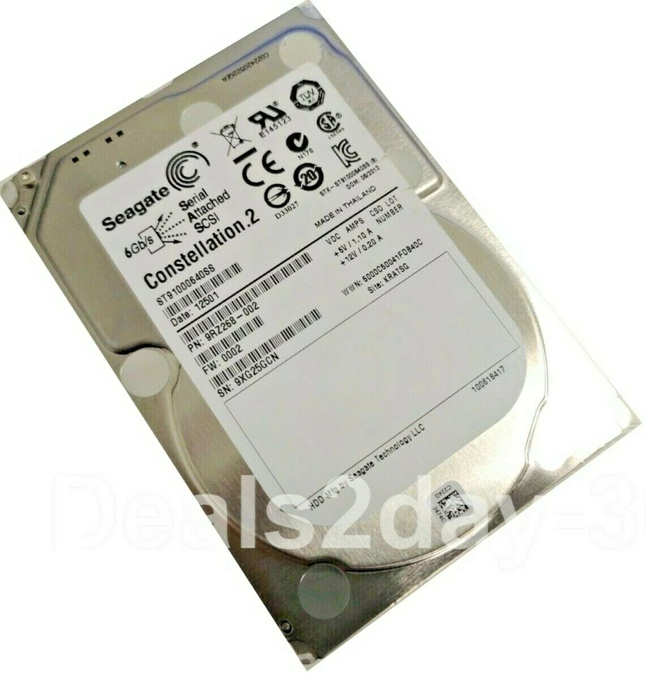 Seagate ST91000640SS 1TB 7.2K RPM 6Gb/s 2.5" SAS HDD Hard Drive - Image 3 of 4
