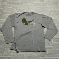 Boy Scouts of America Shirt Adult Large Gray Recycled Polyester Long Sleeve