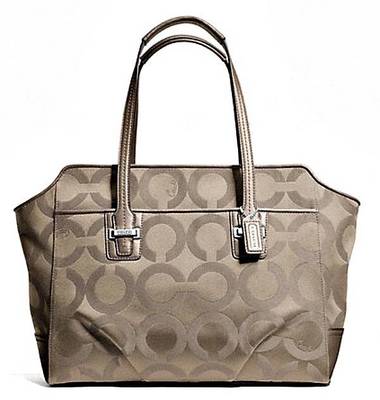 NWT COACH TAYLOR FLINT OP ART ALEXIS SIGNATURE C CARRYALL SHOPPER