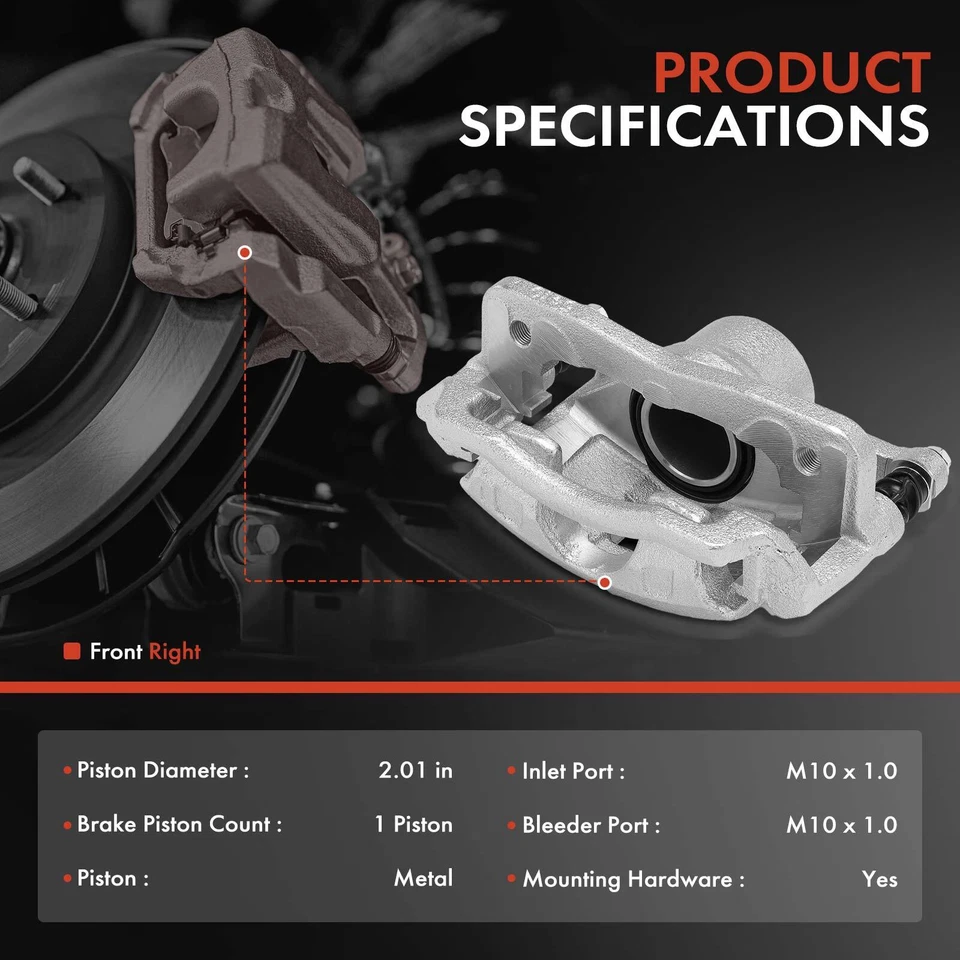 Pinza de freno con soporte para Honda Civic 2001-2005 Acura EL pasajero delantero derecho Foto 2 de 4