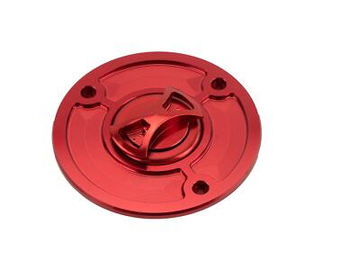 Alu CNC Quick Lock Tankdeckel passend für Duke 125/200/390 rot