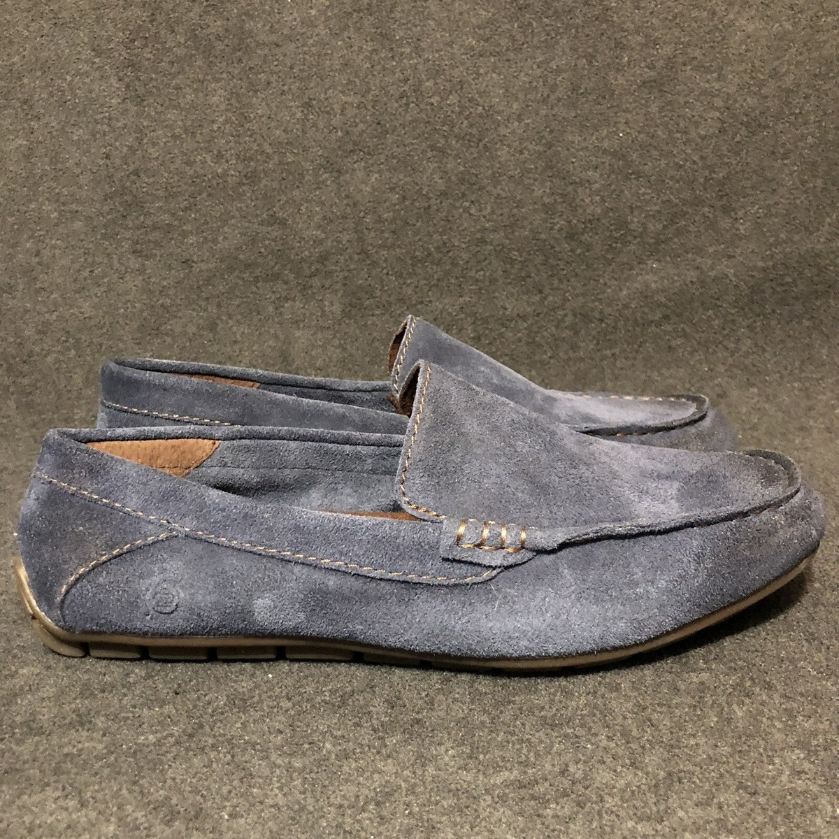 Born Shoes Mens 8 M Allan Blue Suede Leather Casual Slip On  display picture 3