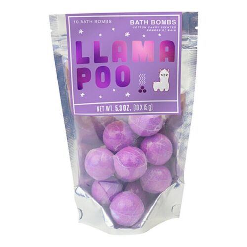 Gift Republic Purple Llama Poo Bath Bombs Pack of 10