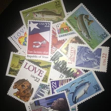 10 MNH  All Different 22 cent stamps