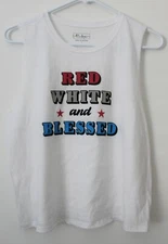 Miken Flow Womens Size Large Cropped Sleeveless Tank Top Color White NWOT