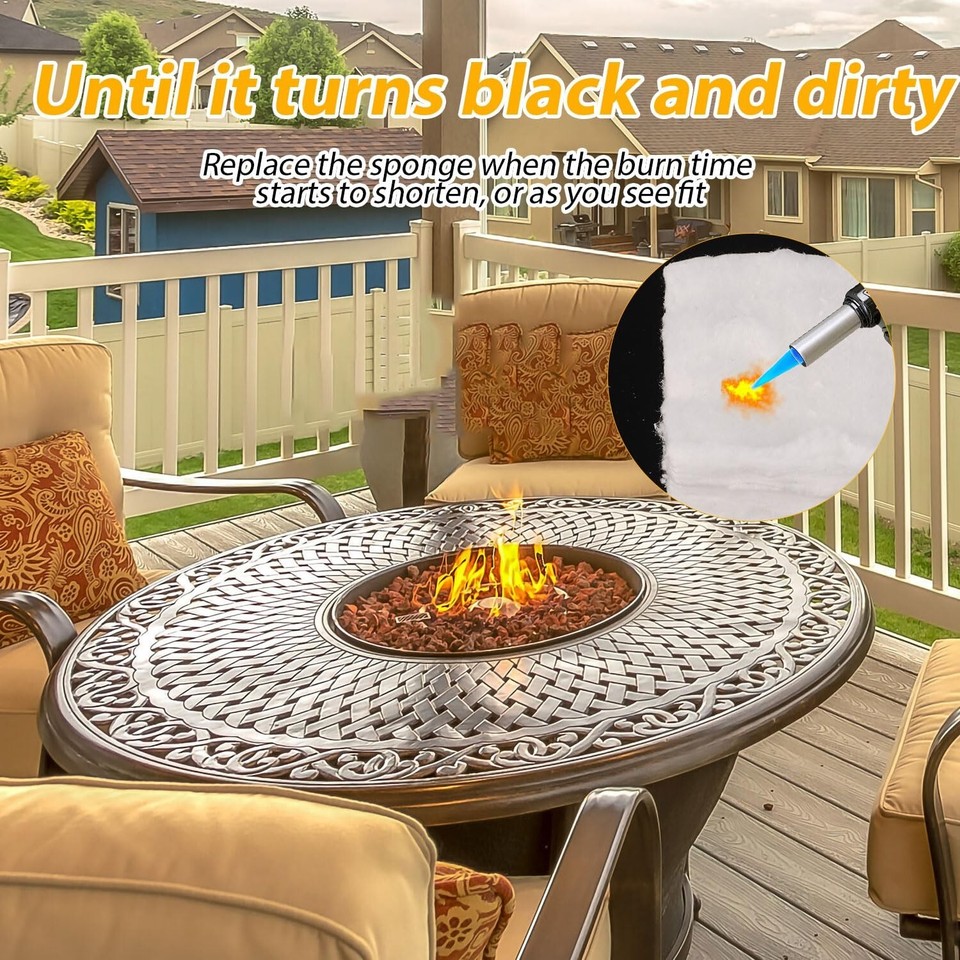 24pcs Table Top Firepit Ceramic Wool Replacement Parts, for Indoor Fire