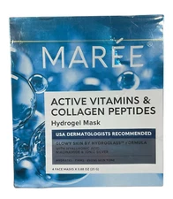 Maree Hydrogel Facial Mask - with Hyaluronic Acid - 4 masks - Exp 08/27