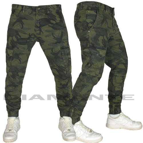 Pantalone uomo mimetico militare Cargo tasconi elasticizzato multitasche  G527 | eBay