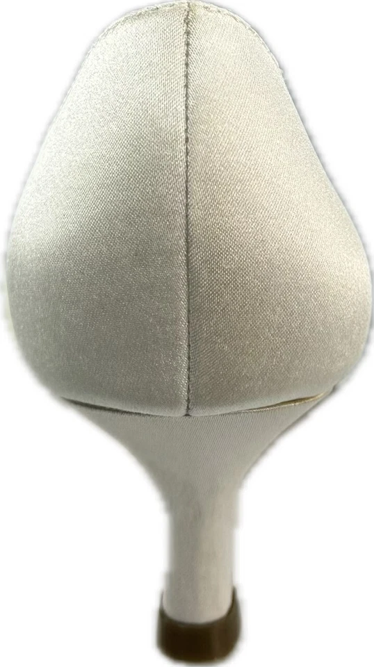 COLORIFFICS FANTASY WOMEN'S IVORY SATIN RHINESTONE OPEN-TOE SHOES - Image 4 of 4