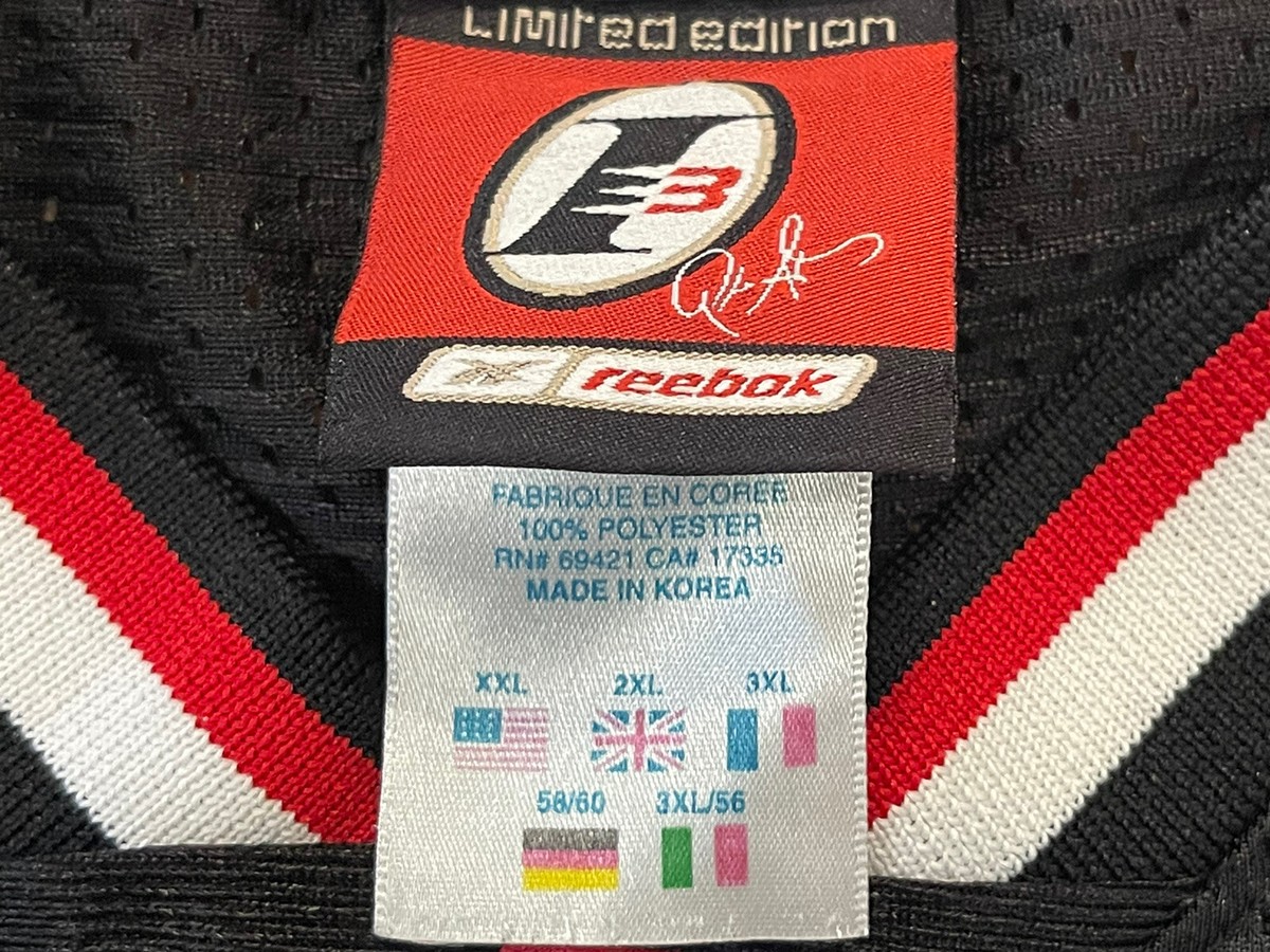 Reebok Iverson 3 リミテッドエディション 2XL ゲームシャツ Allen Iverson Reebok I-3 Limited Edition Authentic Apparel