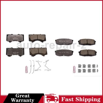 2 Power Stop Disc Brake Pad and Hardware Kit Fits Land Cruiser 2008~2017