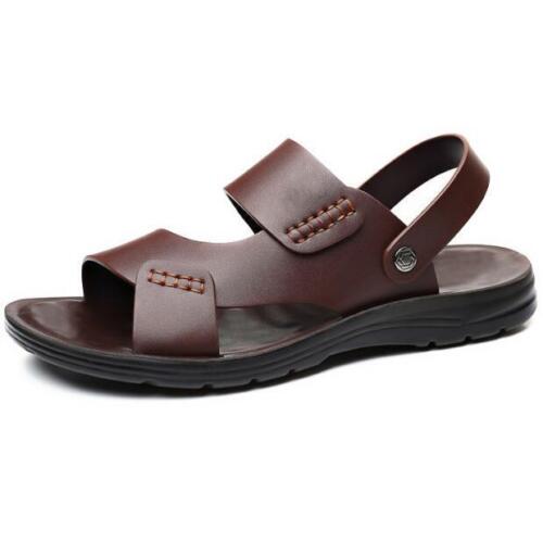 Mens Summer Microfiber Leather Sandals Casual Sports Beach Shoes Home Slippers - Picture 4 of 11