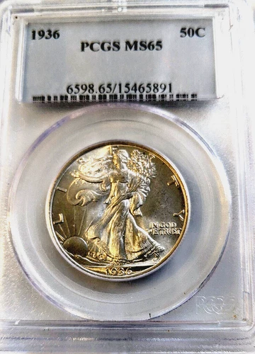 1936 Walking Liberty Half. PCGS MS65. New low price. Brilliant uncirculated coin