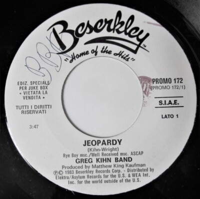 Greg Kihn Band / Patti Austin & James Ingram - Jeopardy / Baby, Come To Me (7'')