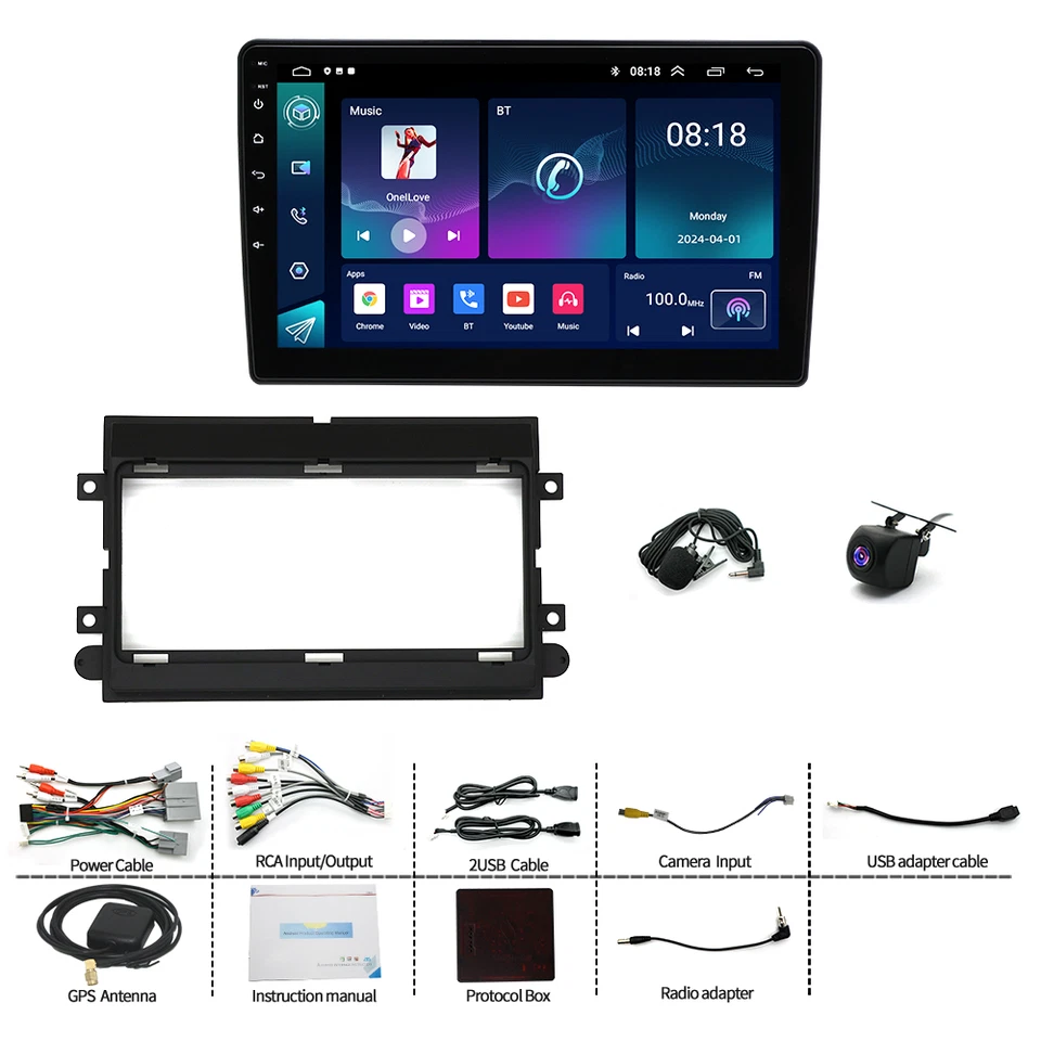 For 2005-14 Ford F-250 F-350 Super Duty Android 13 CarPlay Radio 10" Stereo GPS - Image 4 of 4