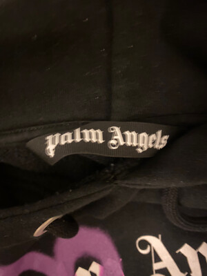 Palm Angels Black Aspen Heart Sprayed Hoodie | eBay