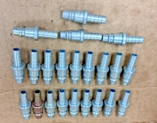 22pc Quick Disconnect Foster Pneumatic PCC Series D 3/8" Dia Hose Barb Plug Set