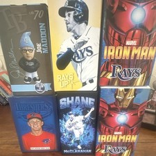 Rays Exclusive MLB Bobblehead Joe Maddon Shane McClanahan Iron Man Collectible