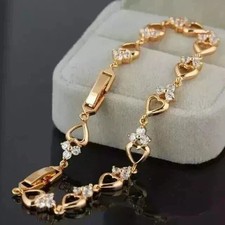 8 Ct Round Cut Simulated Diamond 14k Rose Gold Plated Stunning Tennis Bracelet